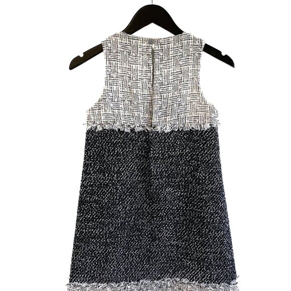 Chanel 2014 Black Ivory Tweed Combo Sleeveless Shift Dress - Picture 5 of 9